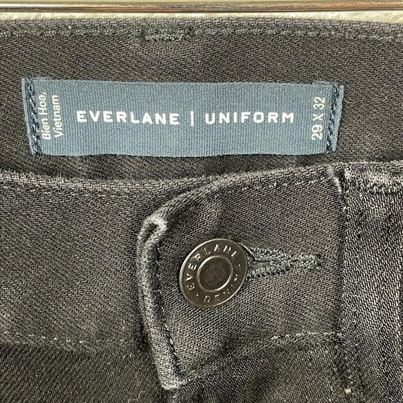 Everlane Uniform Black Slim Jeans Stretch Classic Everyday Sz 29x32 - Picture 6 of 10
